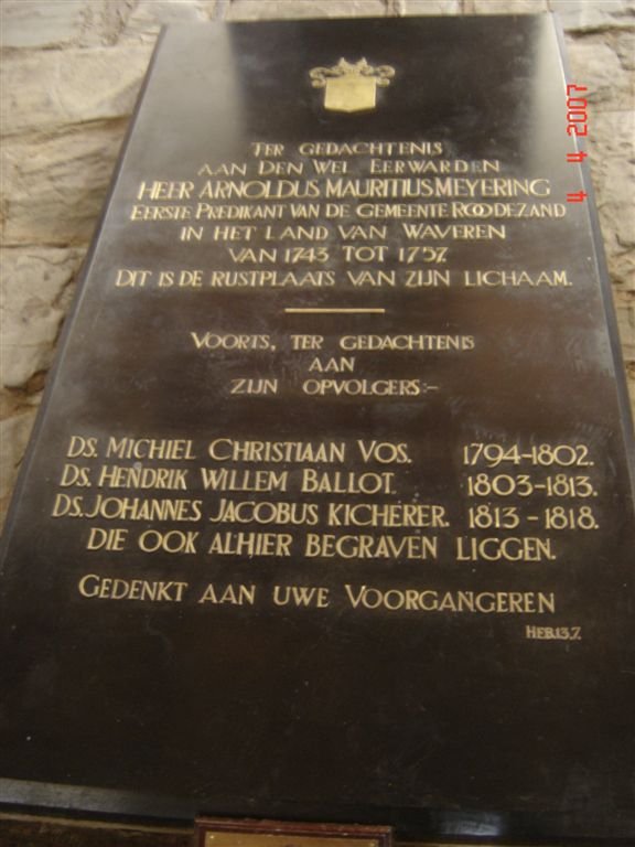 5. Ministers buried at the church