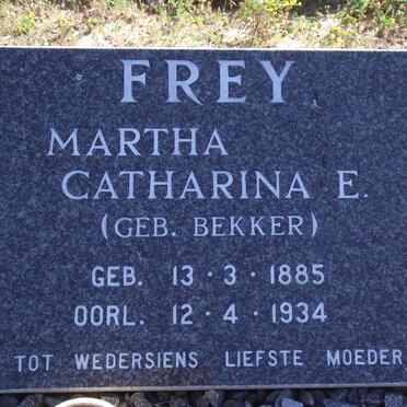 FREY Martha Catharina E. nee BEKKER 1885-1934