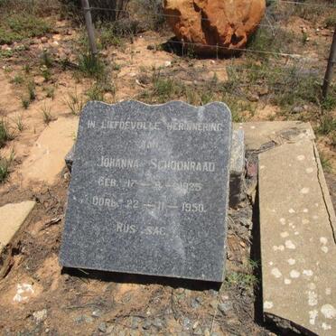 SCHOONRAAD Johanna 1925-1950