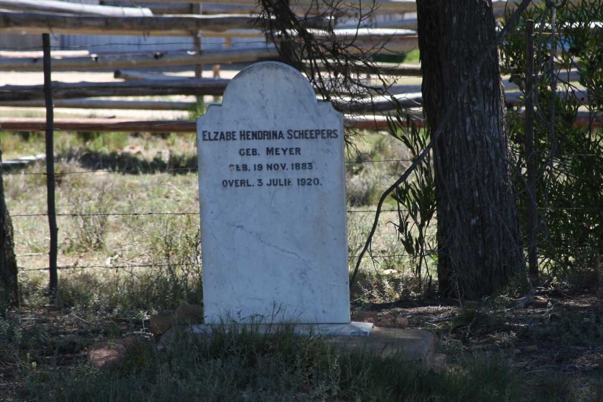 SCHEEPERS Elzabe Hendrina nee MEYER 1883-1920