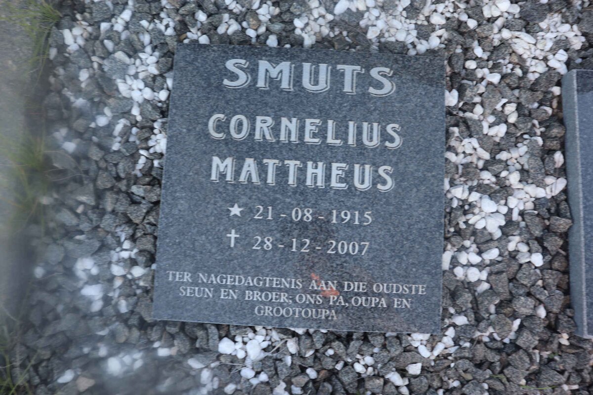 SMUTS Cornelius Mattheus 1915-2007