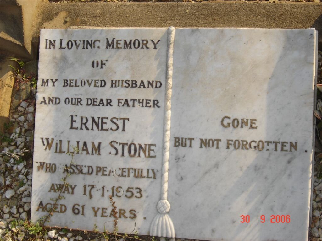 STONE Ernest William -1953