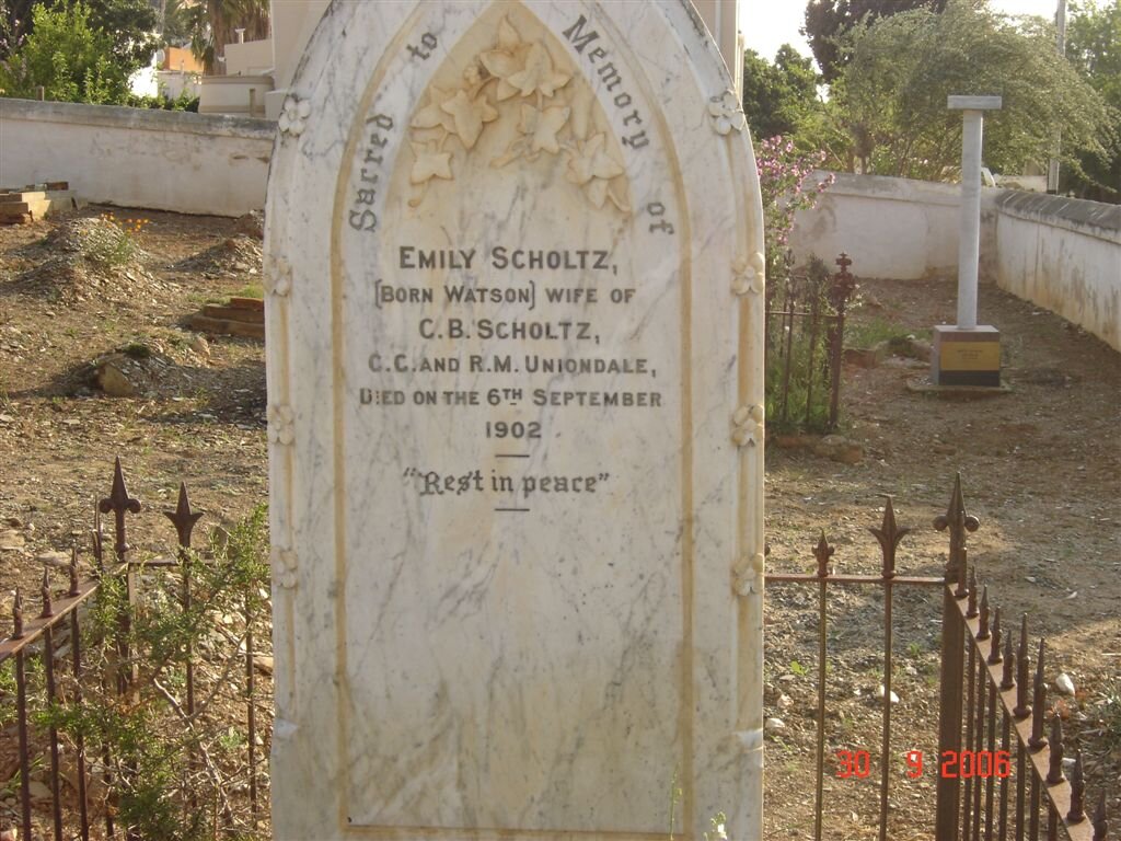 SCHOLTZ Emily nee WATSON  -1902