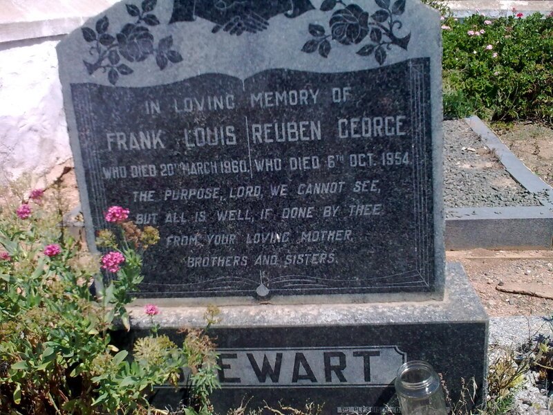 STEWART Frank Louis -1960 :: STEWART Reuben George -1954