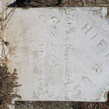 A? Johan Nicholaas 1914-19??