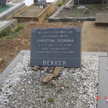 BEKKER Christina Susanna 1906-1982