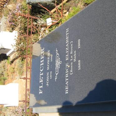 FLETCHER John Robert 1876-1967 &amp; Beatrice Elizabeth le ROUX 1888-1969