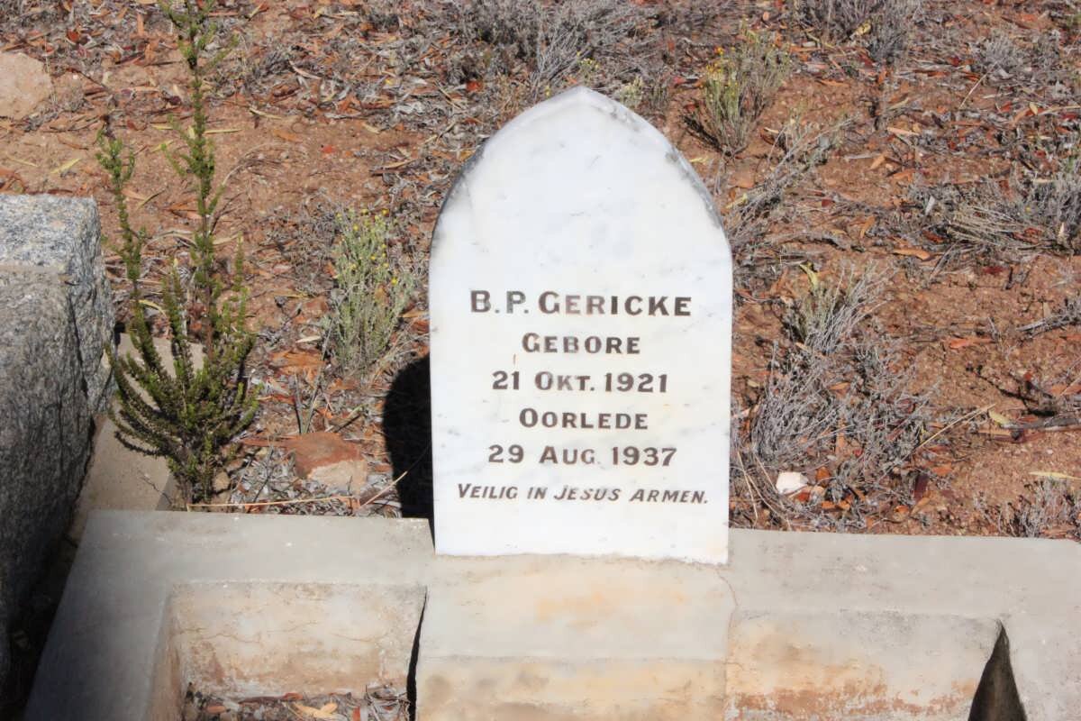 GERICKE B.P. 1921-1937