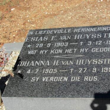 HUYSSTEEN Esias E., van 1903-1988 &amp; Johanna H. 1905-1990