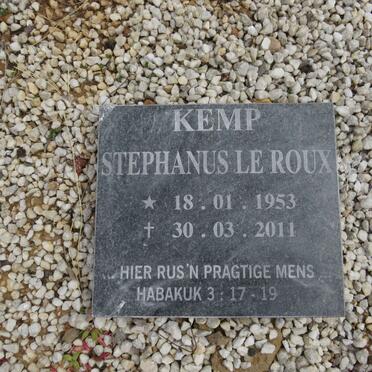 KEMP Stephanus Le Roux 1953-2011
