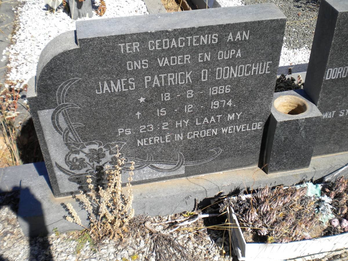 O'DONOCHUE James Patrick 1886-1974 &amp; Dorothea Maria JONKER 1896-1970