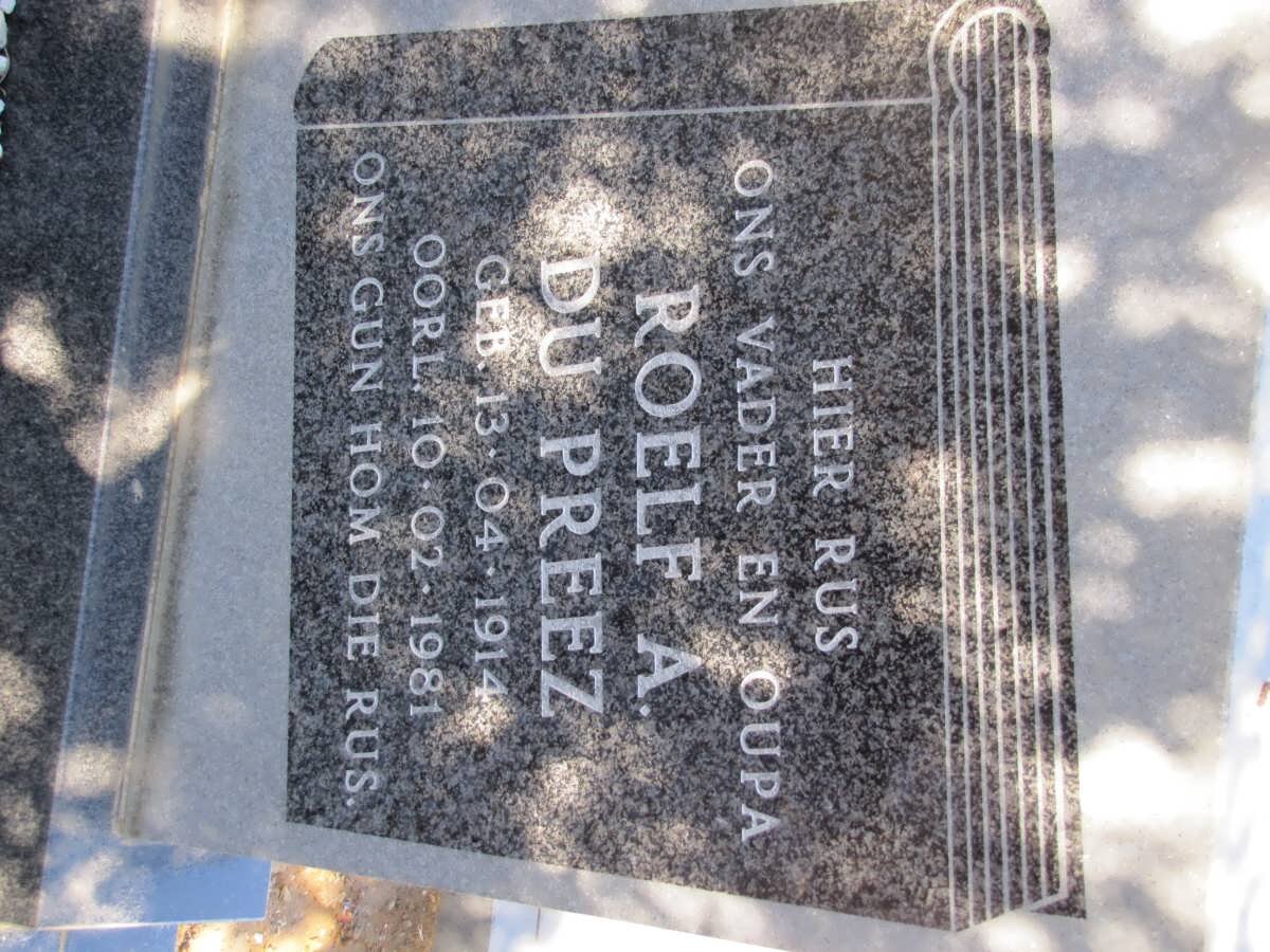 PREEZ Roelf A. du 1914-1981