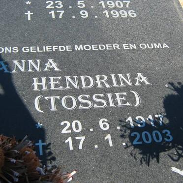 PLESSIS Anna Hendrina, du 1917-2003
