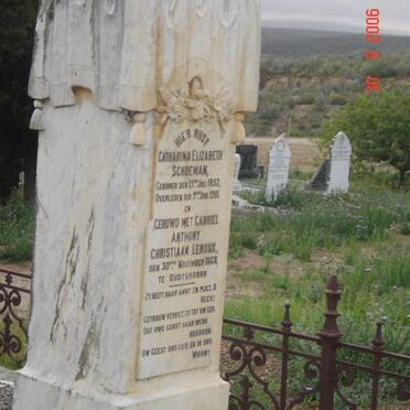 ROUX Catharina Elizabeth, le nee SCHOEMAN 1852-1901