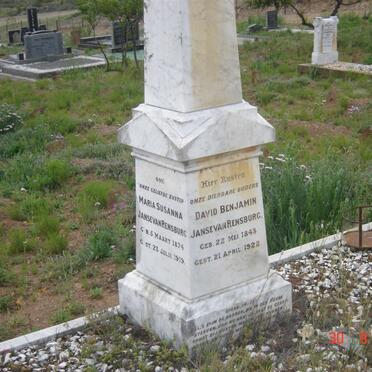 RENSBURG David Benjamin, Janse van 1843-1922 &amp; Maria Susanna 1874-1919 