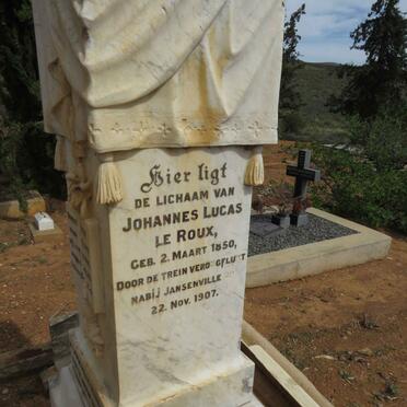 ROUX Johannes Lucas, le 1850-1907 :: LE ROUX Antonie 1886-1897 :: LE ROUX Gabriel 1902-1903