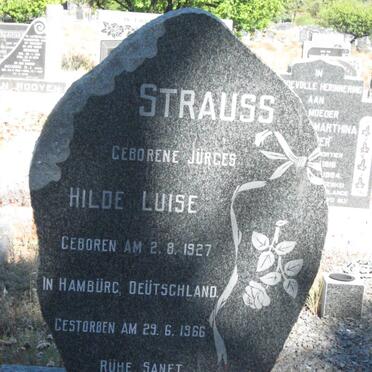 STRAUSS Hilde Luise nee JURGES 1927-1966