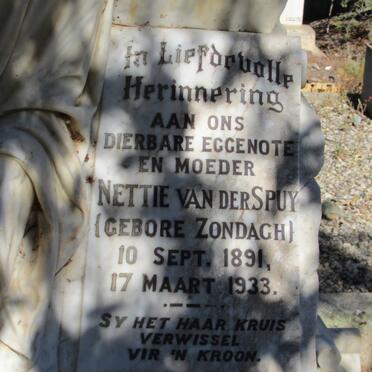 SPUY Nettie, van der nee ZONDAGH 1891-1933