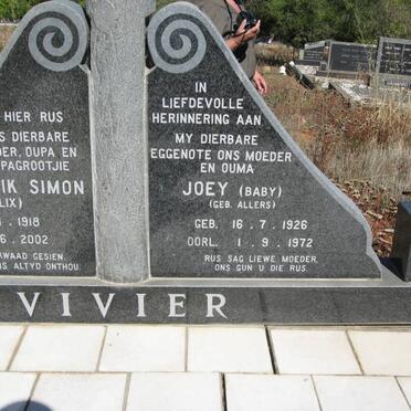 VIVIER Frederik Simon 1918-2002 &amp; Joey ALLERS 1926-1972