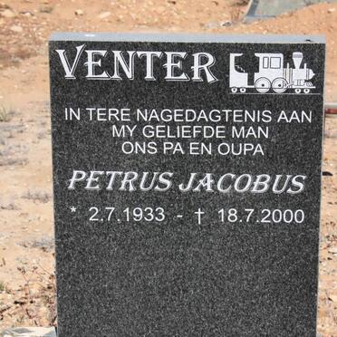 VENTER Petrus Jacobus 1933-2000