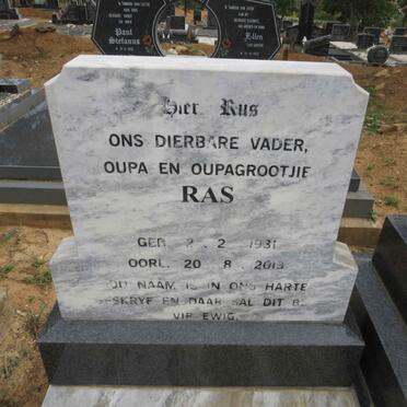 WESTHUIZEN Ras, van der 1931-2013