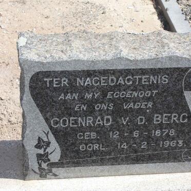 BERG Coenrad, v.d. 1878-1963