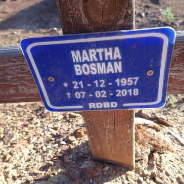 BOSMAN Martha 1957-2018
