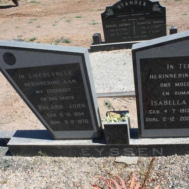 EYSSEN Roland John 1894-1970 &amp; Isabella E. 1913-2000