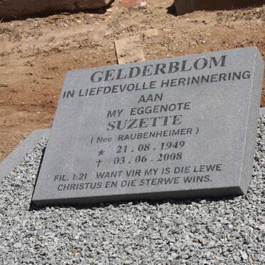 GELDERBLOM Suzette nee RAUBENHEIMER 1949-2008