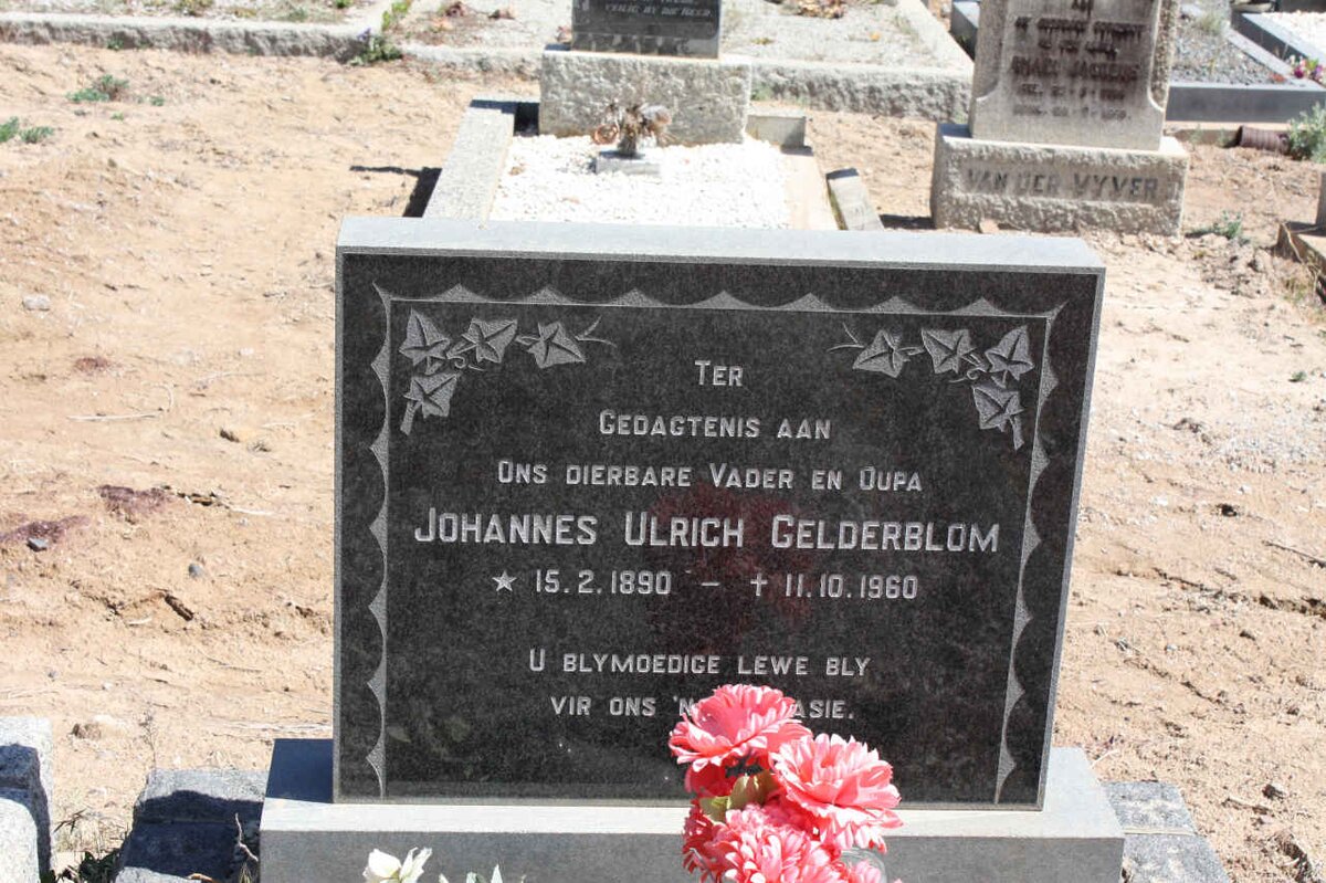 GELDERBLOM Johannes Ulrich 1890-1960