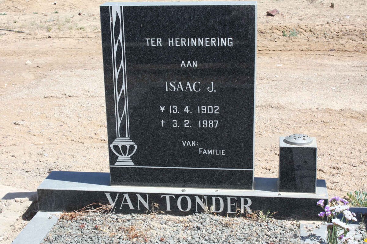TONDER Isaac J., van 1902-1987