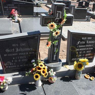 TOIT Gert Johannes, du 1925-1992 &amp; Freda Louisa BOTHA 1937-2009