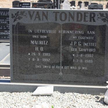 TONDER Mauritz H.O., van 1905-1992 &amp; J.P.G. CRAFFORD 1907-1989