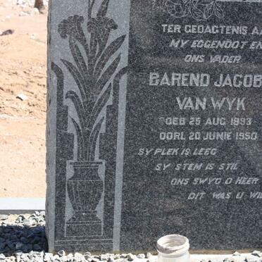 WYK Barend Jacobus, van 1893-1950