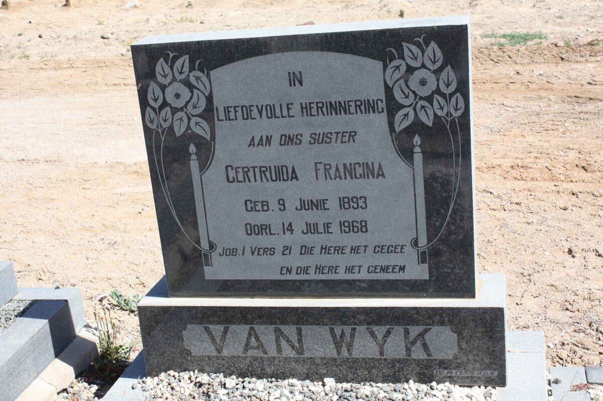 WYK Gertruida Francina, van 1893-1968