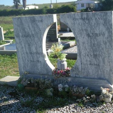 BOTHA Andries J. 1913-1984 &amp; Hester E. 1927-1984