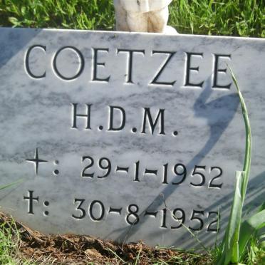 COETZEE H.D.M. 1952-1952