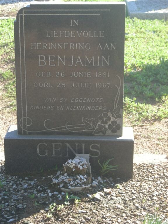 GENIS Benjamin 1881-1967