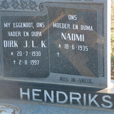 HENDRIKSE J.L.K. 1930-1997 &amp; Naomi 1935-
