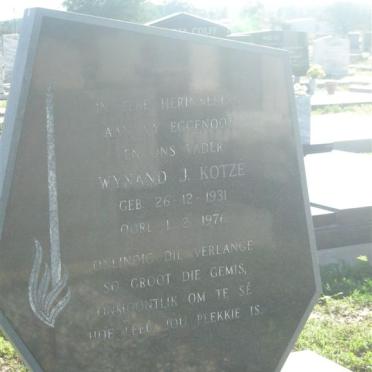 KOTZE Wynand J. 1931-1976