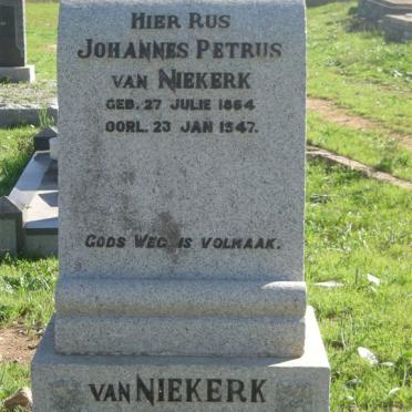 NIEKERK Johannes Petrus, van 1864-1947