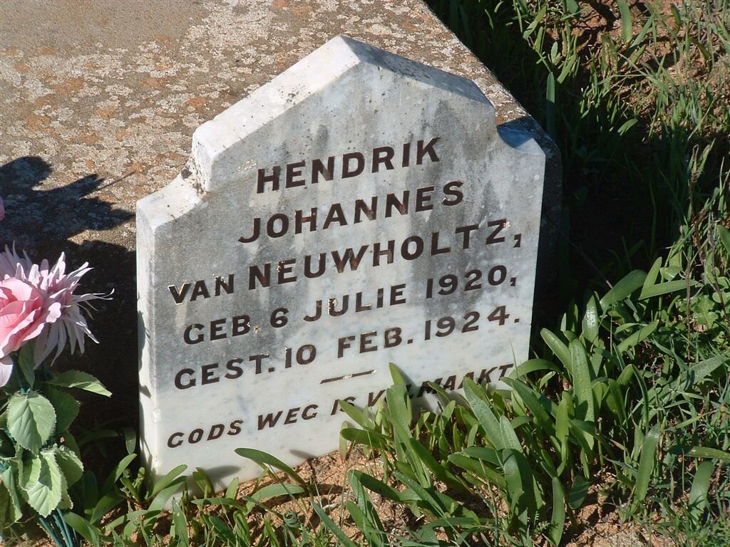 NIEUWHOLTZ Hendrik Johannes, van 1920-1924