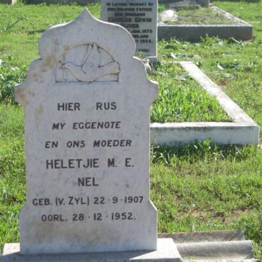 NEL Heletjie M.E. nee V. ZYL 1907-1952