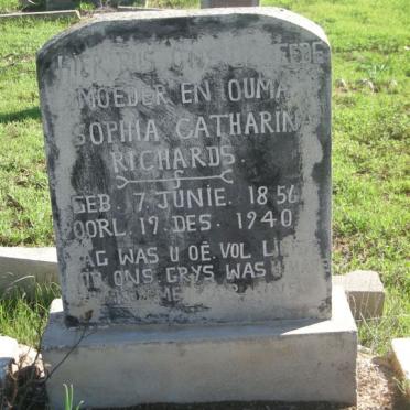 RICHARDS Sophia Catharina 1856-1940