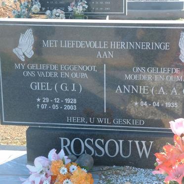 ROSSOUW G.J. 1928-2003 &amp; A.A.G. 1935-