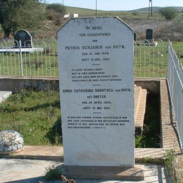 RHYN Petrus Benjamin, van 1828-1905 &amp; Anna Catharina Dorothea 1832-1915