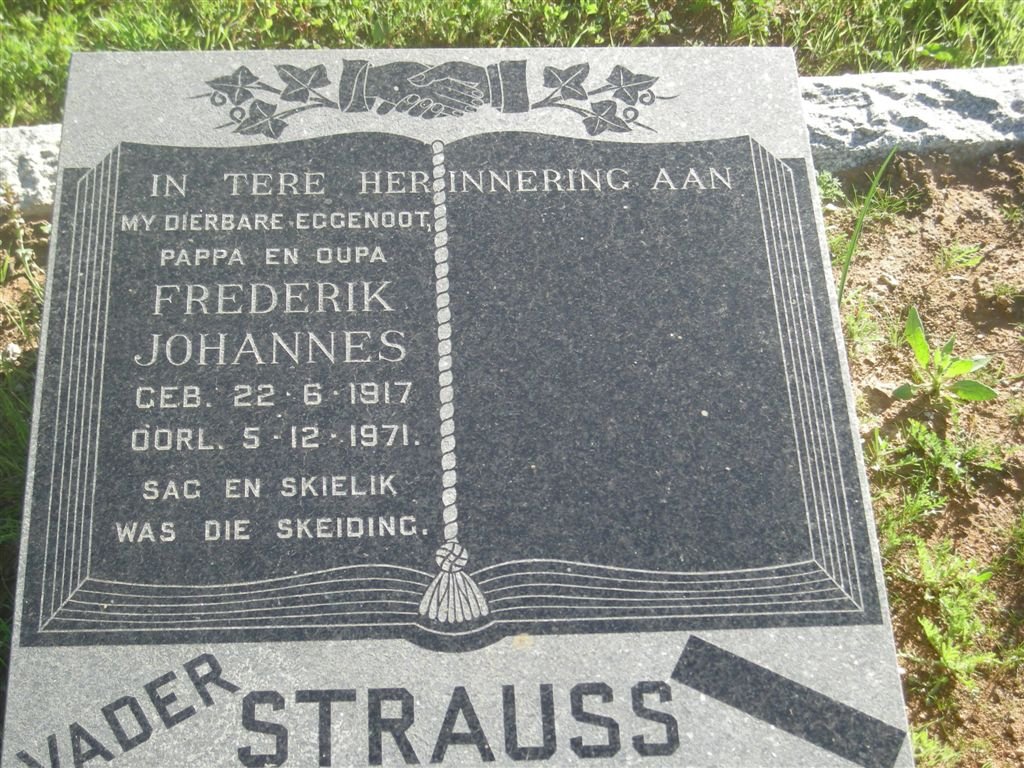 STRAUSS Frederik Johanens 1917-1971