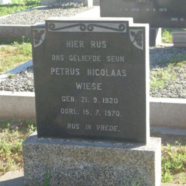 WIESE Petrus Nicolaas 1920-1970