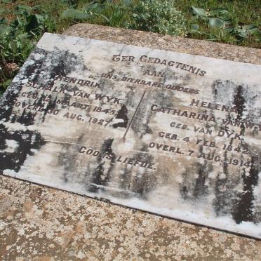 WYK Hendrik Schalk, van 1845-1927 &amp; Helena Catharina VAN DYK 1842-1914