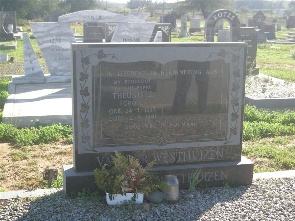 WESTHUIZEN Theunis J., van der 1925-1981